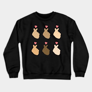 Hearts in Diverse Skin Tones Crewneck Sweatshirt